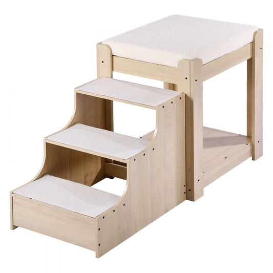 099-1A - Double Decker Pet Bunk Bed with Stairs for Cats/Dogs