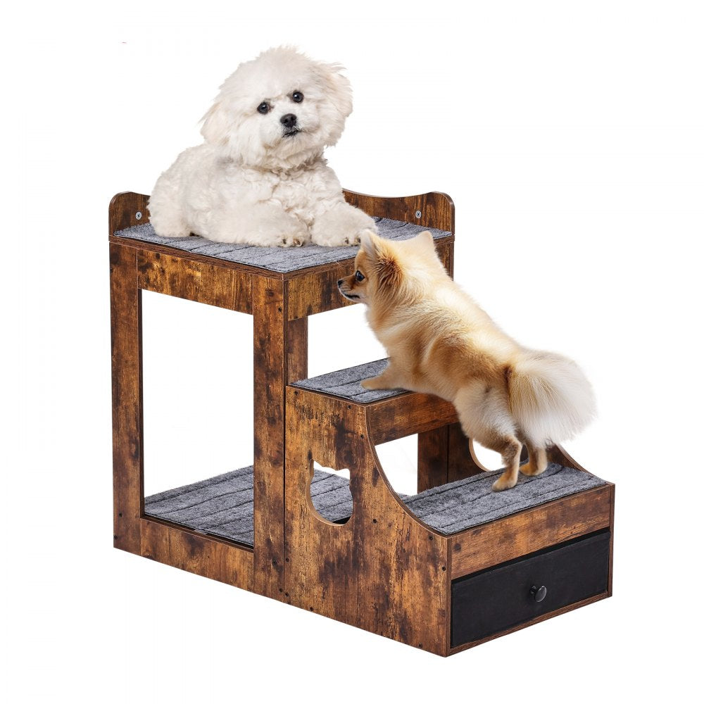 LT-MKT01 - Double Decker Pet Bunk Bed with Climbing Stairs