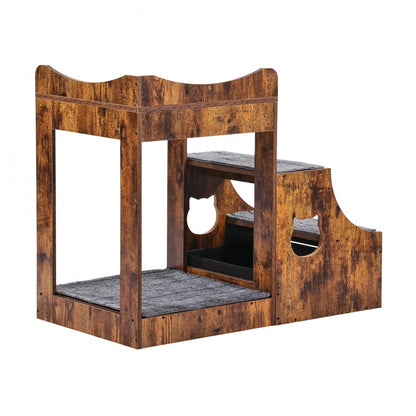 LT-MKT01 - Double Decker Pet Bunk Bed with Climbing Stairs