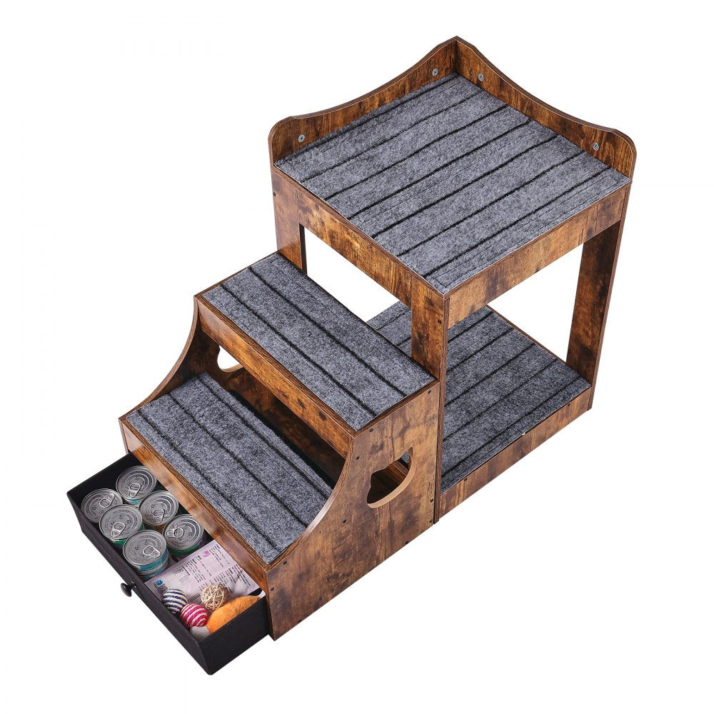 LT-MKT01 - Double Decker Pet Bunk Bed with Climbing Stairs