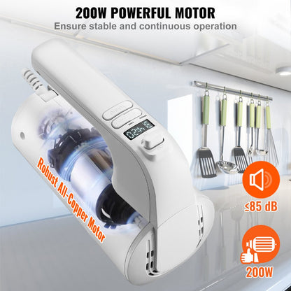 HM2006 - 5-Speed Digital Hand Mixer with Turbo Boost & Storage Bag