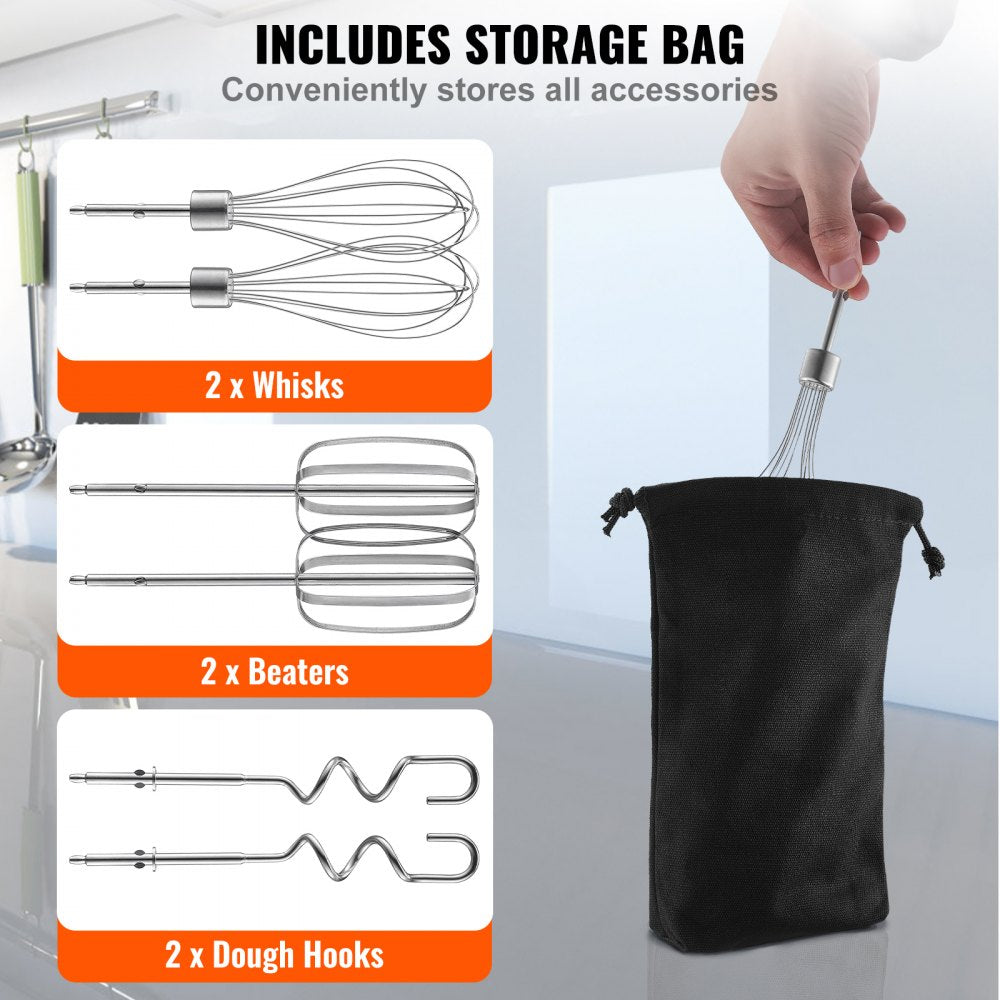 HM2006 - 5-Speed Digital Hand Mixer with Turbo Boost & Storage Bag