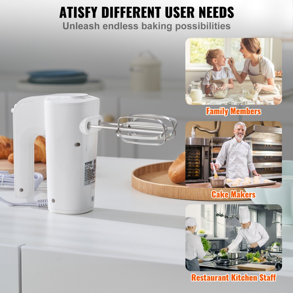 HM2006 - 5-Speed Digital Hand Mixer with Turbo Boost & Storage Bag