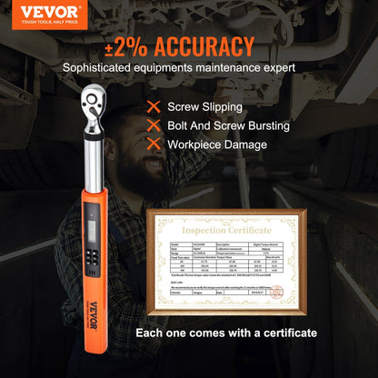 11037FTLB - VEVOR Digital Torque Wrench 3/8" Drive with LED Display