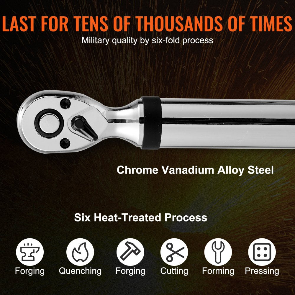 11037FTLB - VEVOR Digital Torque Wrench 3/8" Drive with LED Display