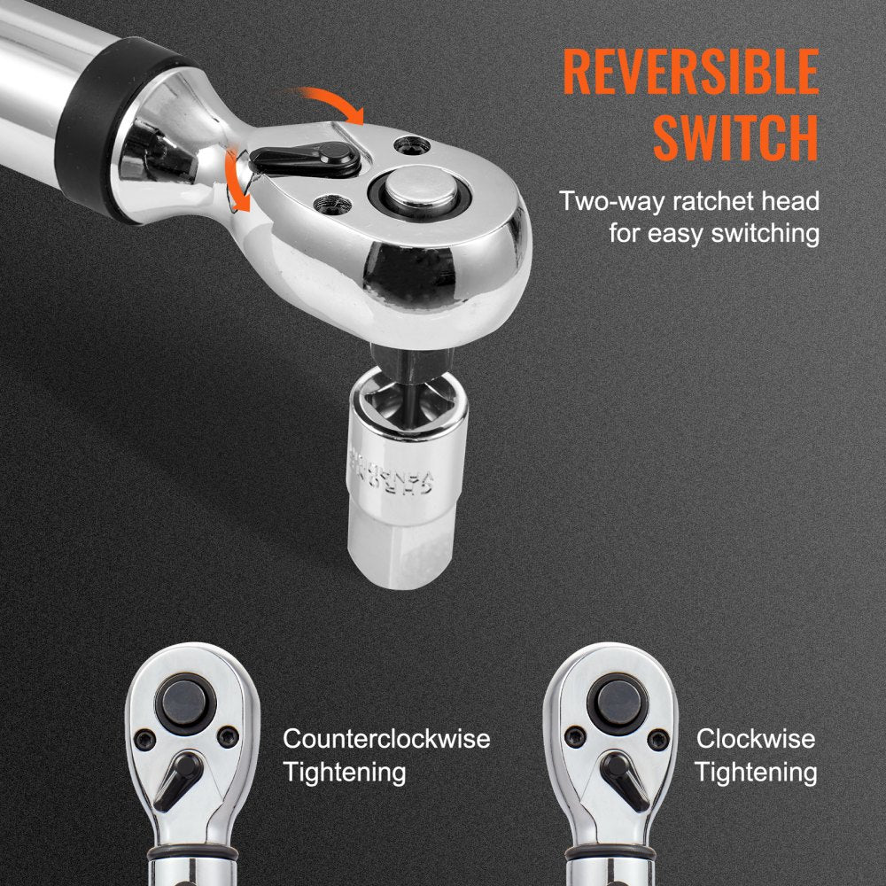 11037FTLB - VEVOR Digital Torque Wrench 3/8" Drive with LED Display