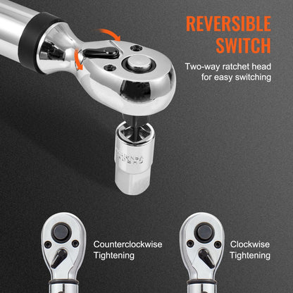11037FTLB - VEVOR Digital Torque Wrench 3/8" Drive with LED Display
