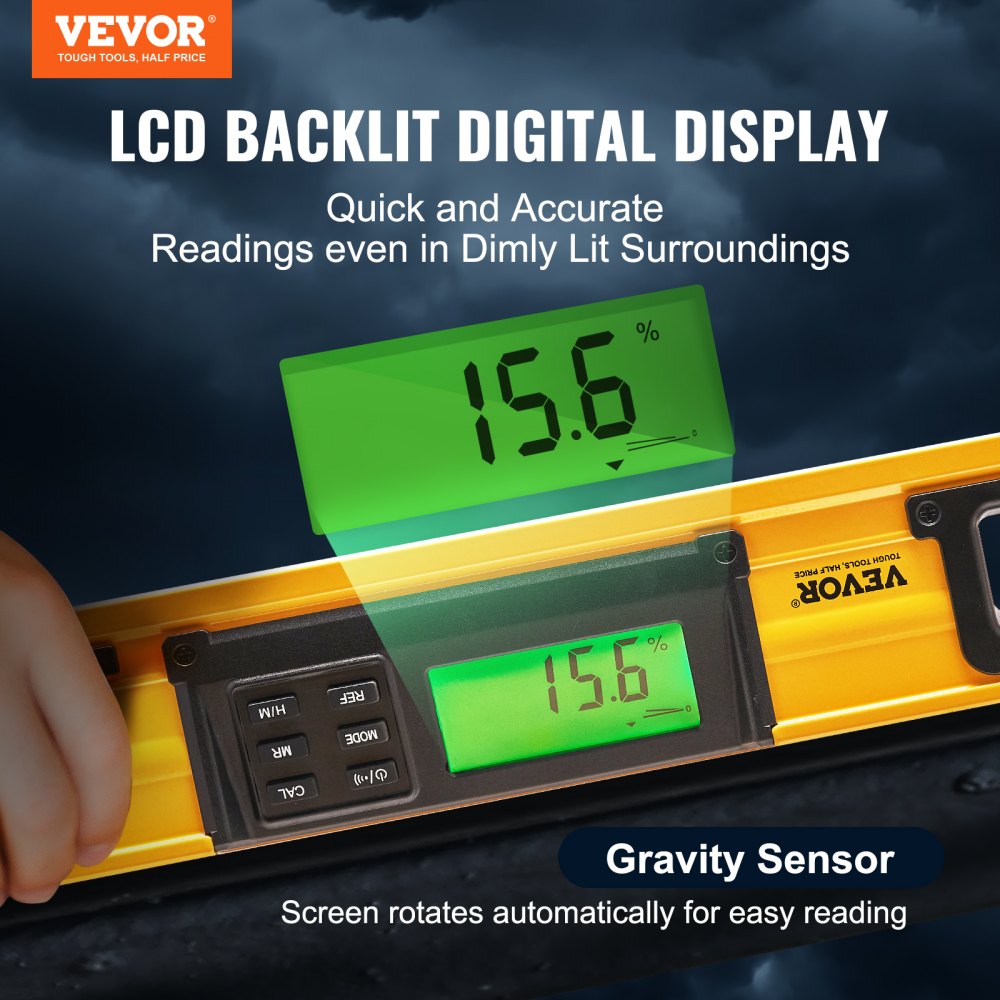 DL405 - 600mm Magnetic Level with LCD Screen and Sound Alert