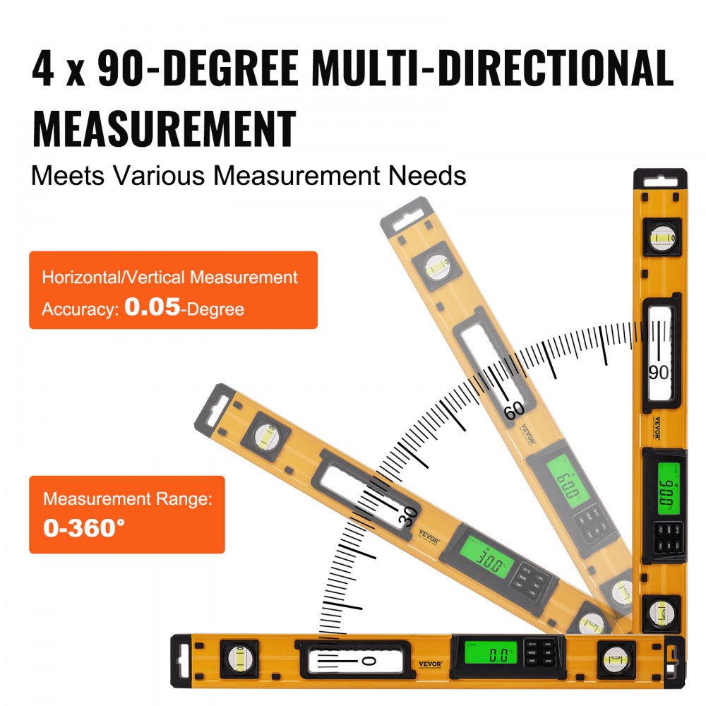 DL405 - 600mm Magnetic Level with LCD Screen and Sound Alert