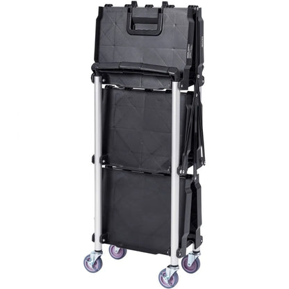 010804567519 - Foldable Heavy-Duty Rolling Cart, 165 lbs Capacity, Space-Saving Design