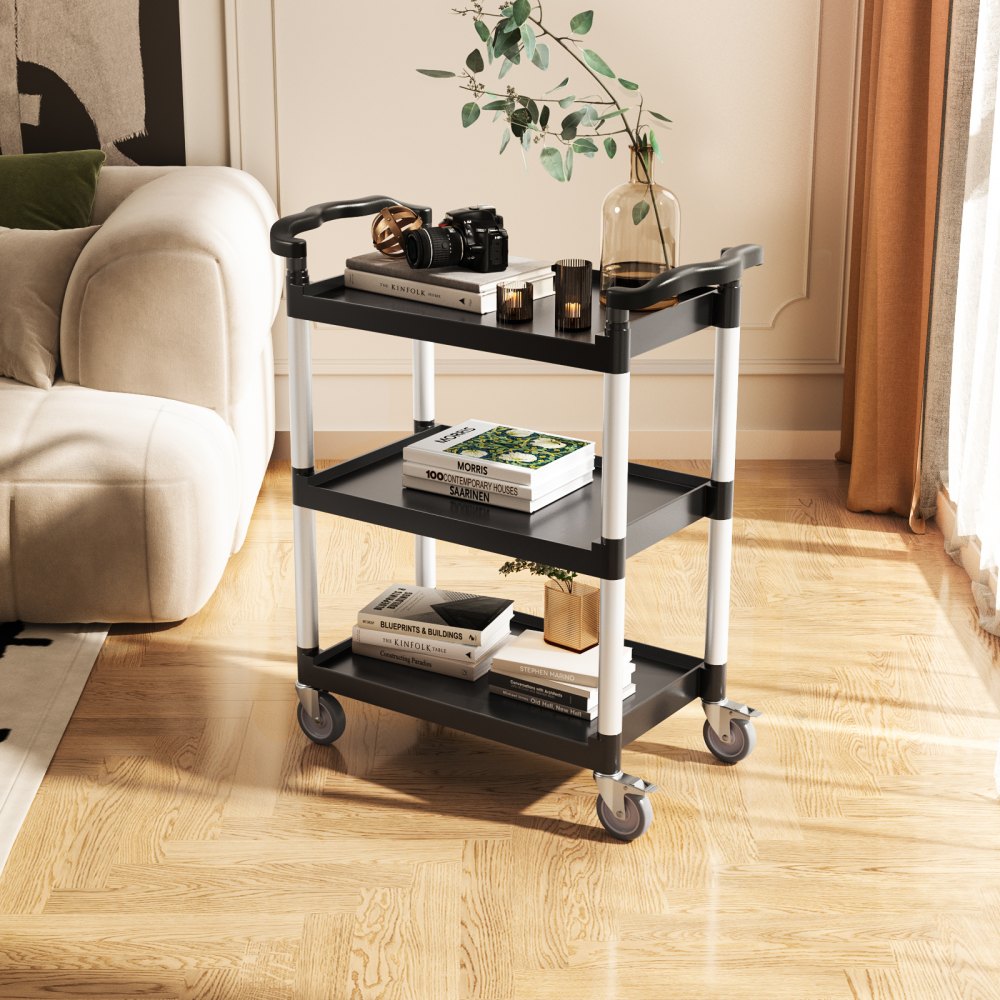 SYTCSS09 - 2-Tier Utility Cart, 31.5"x16.1" with 300 lbs Capacity