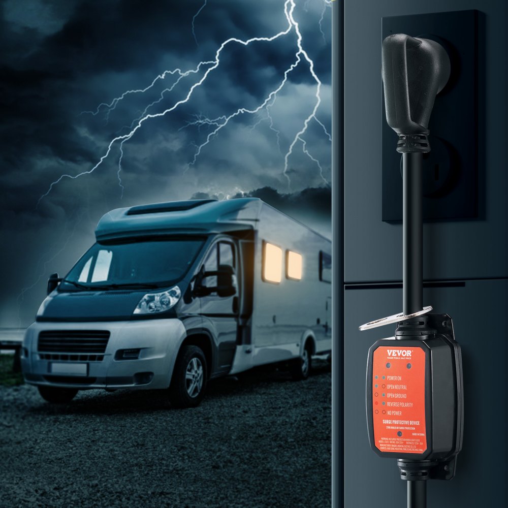 LTU12 - 30 Amp VEVOR RV Surge Protector with 2700 Joules Safety