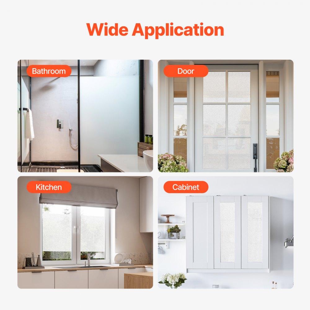 010735144471 - Elegant Frosted Privacy Film for Light Filtering & Skin Protection