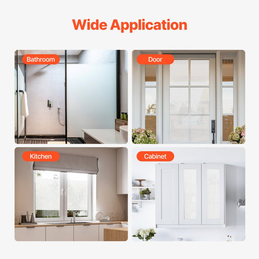010735144471 - Elegant Frosted Privacy Film for Light Filtering & Skin Protection