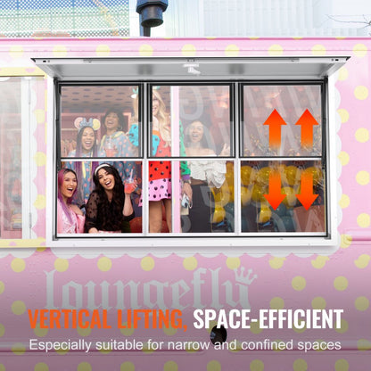 scfwck 60"L x 36"W - Durable Aluminum Alloy Food Truck Service Window