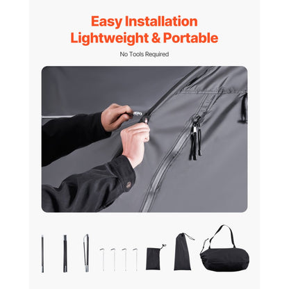 BYSKU8 - Lightweight Bike Storage Tent for 4-5 Bikes with Waterproof Design