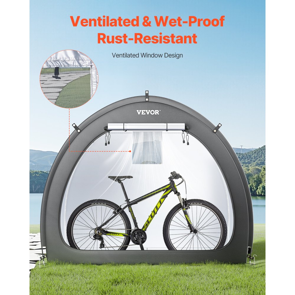 BYSKU8 - Lightweight Bike Storage Tent for 4-5 Bikes with Waterproof Design