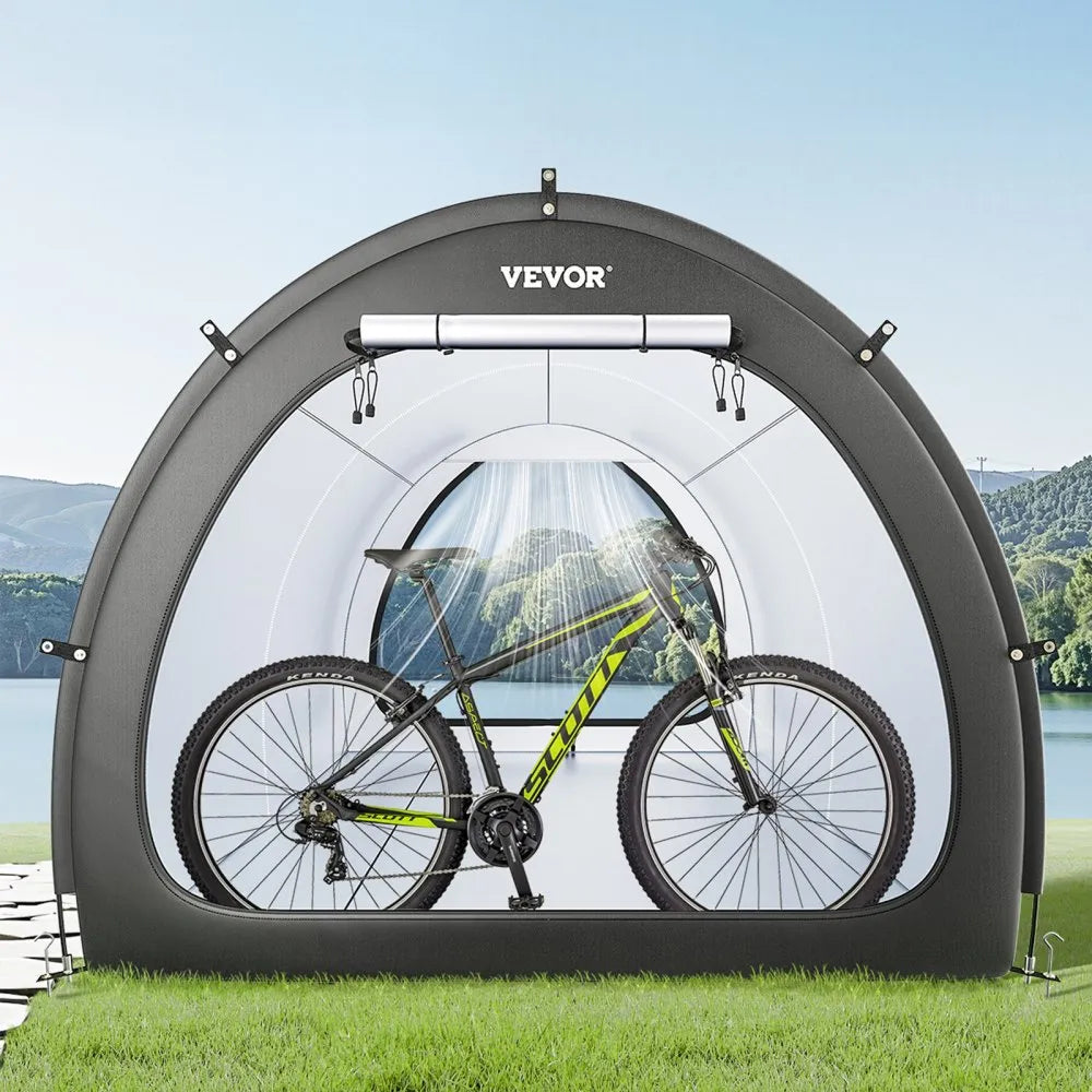 BYSKU7 - Durable Bike Storage Tent for 5+ Bikes, Waterproof & Lightweight