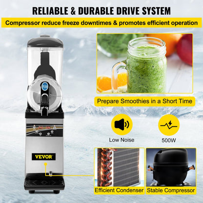 X-150 - 15L Stainless Steel Slushy Machine for Bars & Cafes