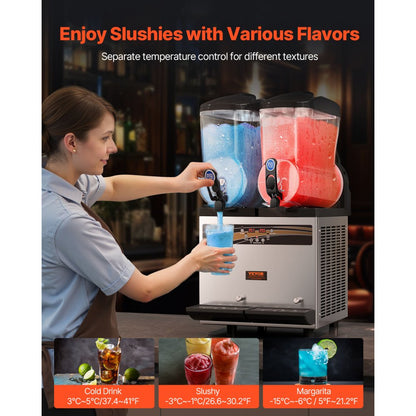 X-300 - Commercial 15L Dual Tank Slushy Machine for High-Traffic Use