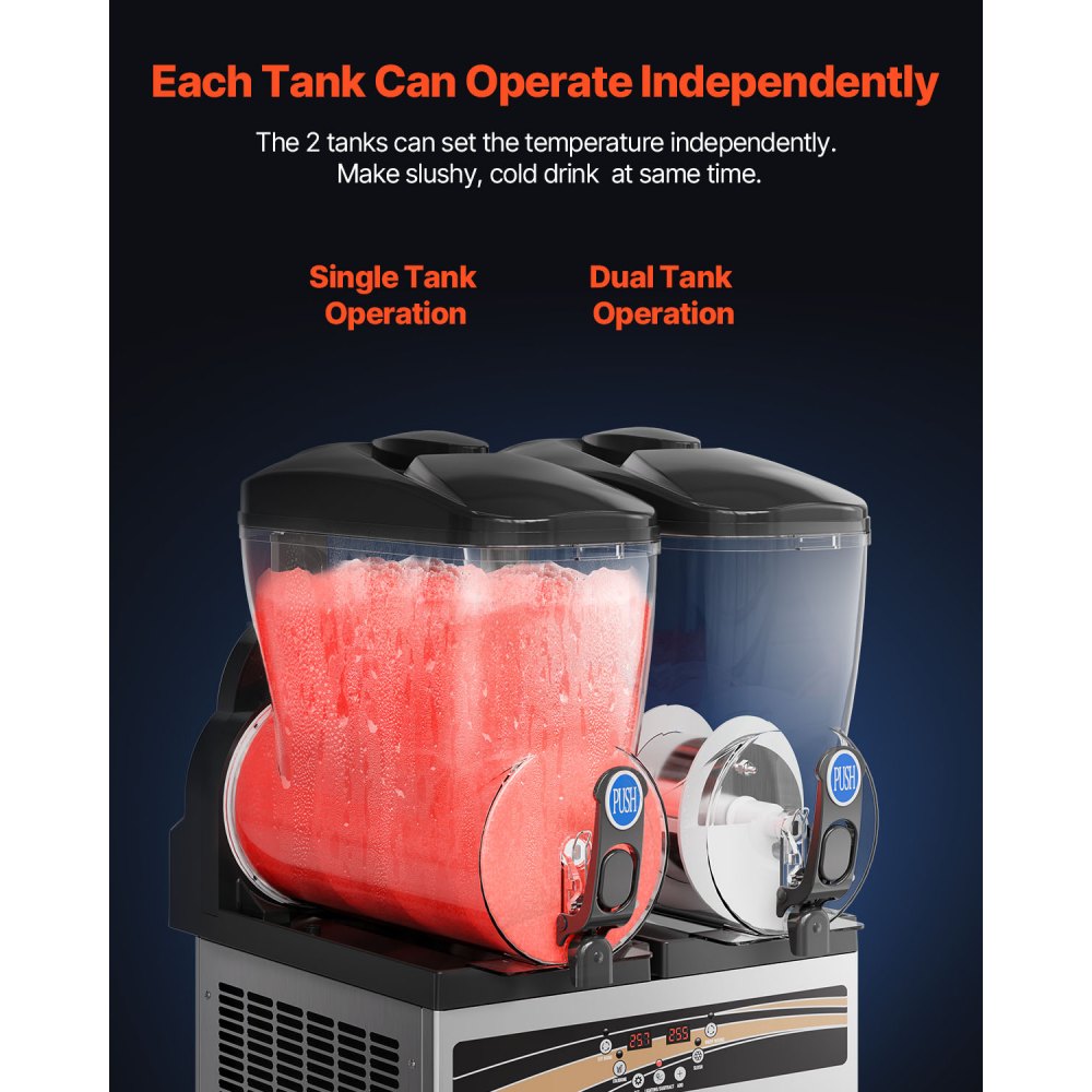 X-300 - Commercial 15L Dual Tank Slushy Machine for High-Traffic Use
