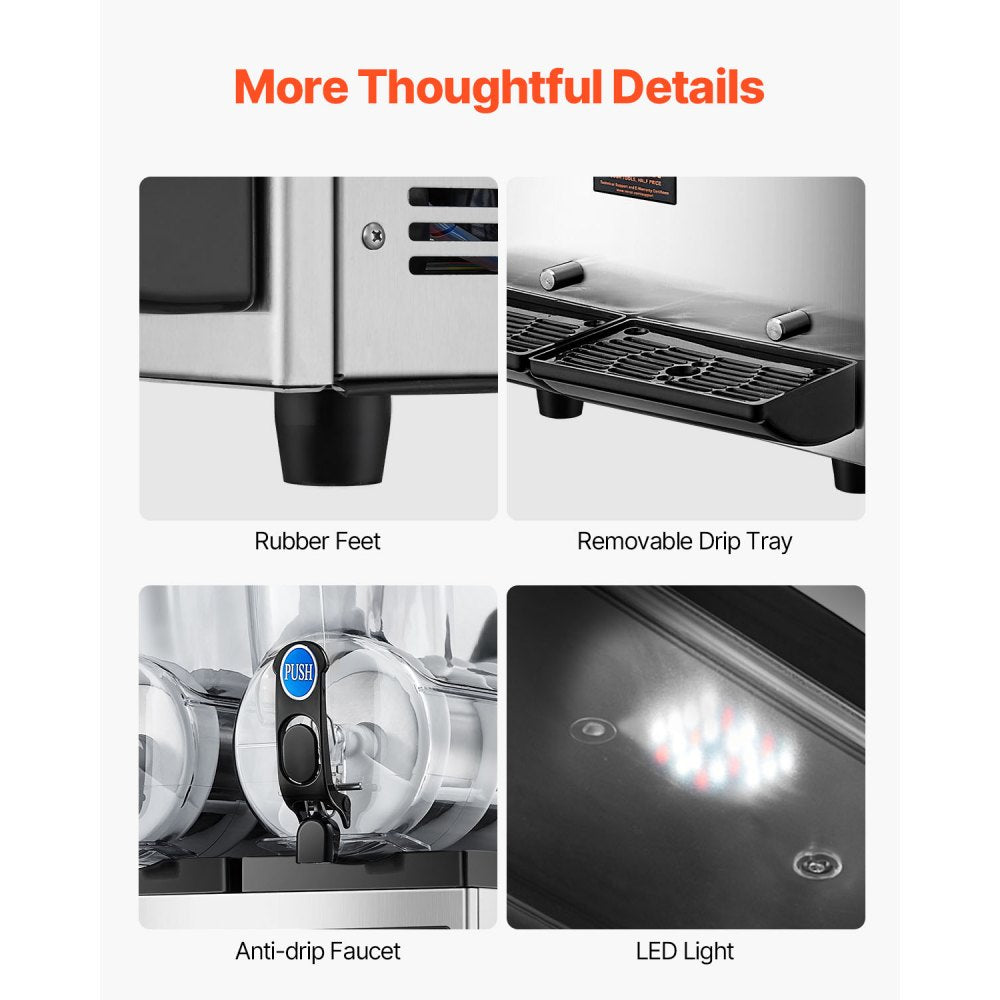 X-300 - Commercial 15L Dual Tank Slushy Machine for High-Traffic Use