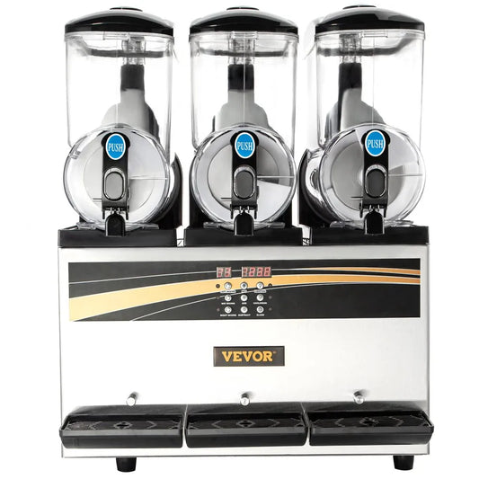 X-450 - 3-Tank Commercial Slushy Maker, 15L Capacity Each, Stainless Steel