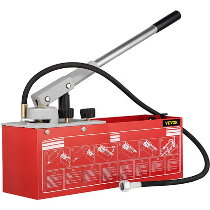 SYB-25B - Durable 3.2-Gallon Hydrostatic Pressure Test Pump with Dual Gauges