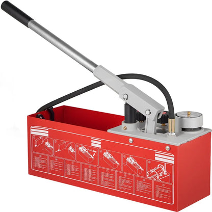 SYB-25B - Durable 3.2-Gallon Hydrostatic Pressure Test Pump with Dual Gauges