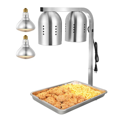 E904 - 500W Adjustable Stainless Steel Food Heat Lamp for Restaurants