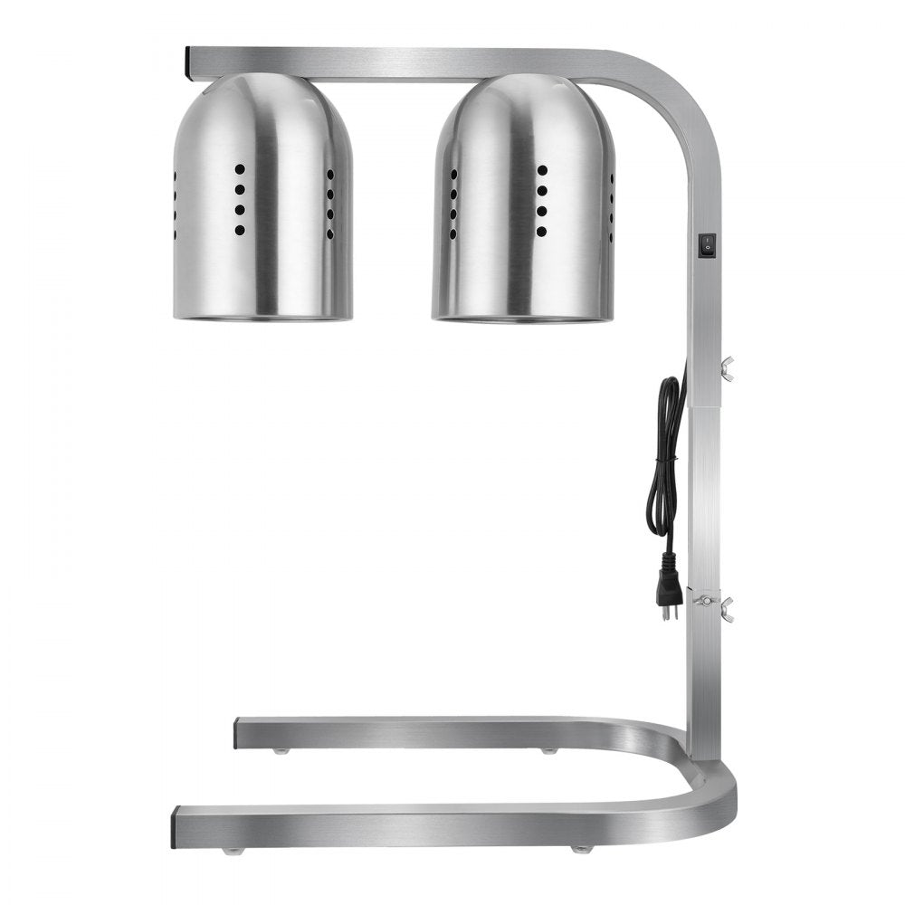 E904 - 500W Adjustable Stainless Steel Food Heat Lamp for Restaurants