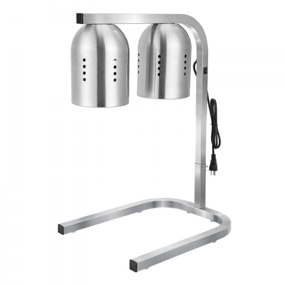 E904 - 500W Adjustable Stainless Steel Food Heat Lamp for Restaurants