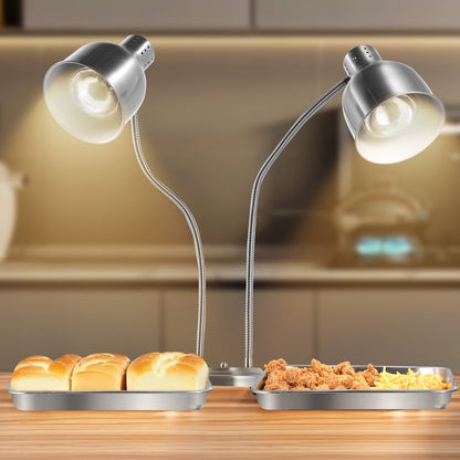 E909 - Stainless Steel 360° Rotating Food Heat Lamp for Restaurants