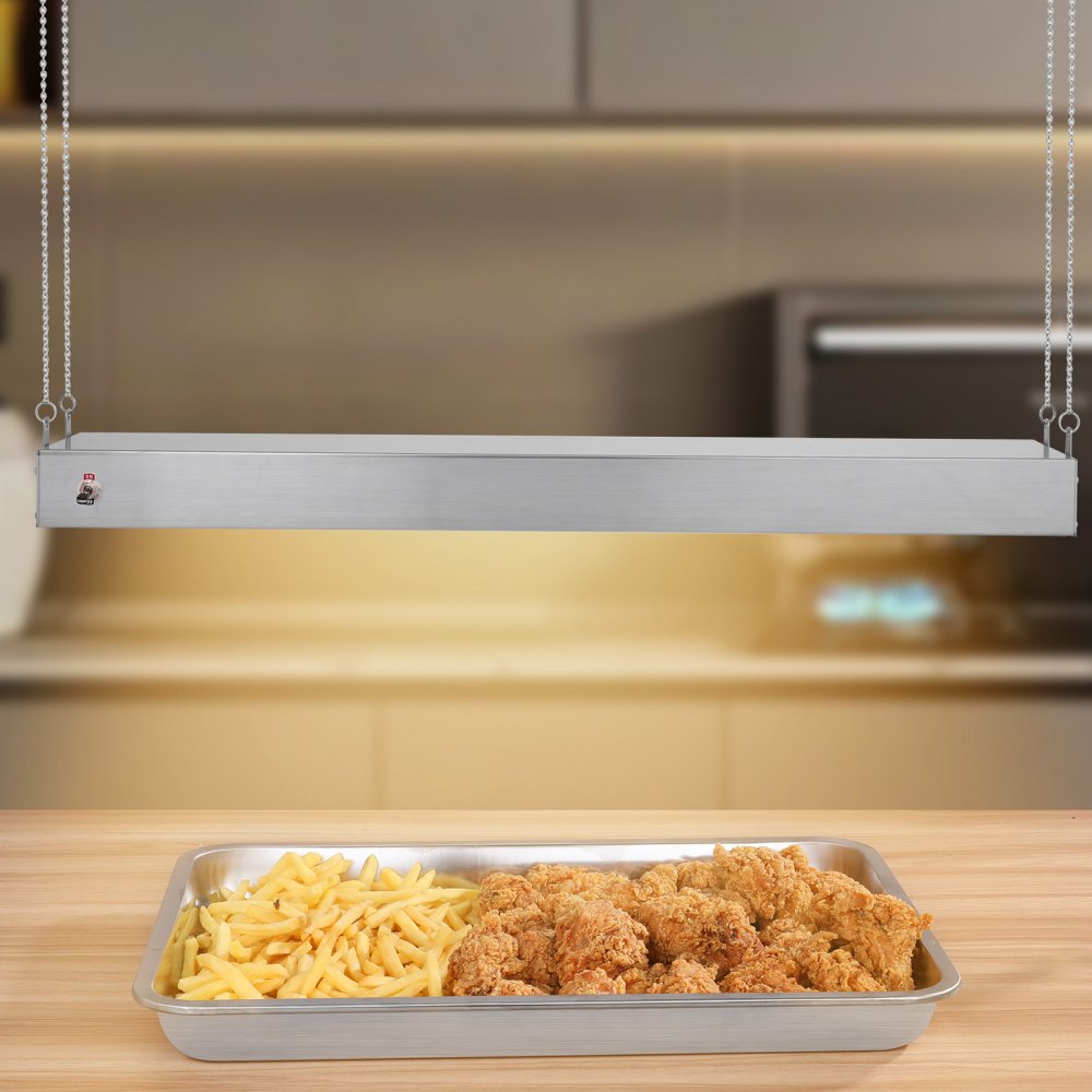 E861 - 750W Stainless Steel Food Heat Lamp for Restaurants & Buffets