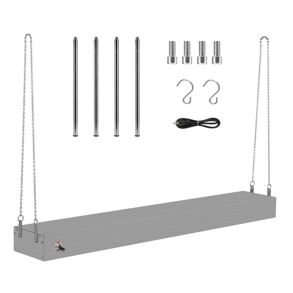E861 - 750W Stainless Steel Food Heat Lamp for Restaurants & Cafes