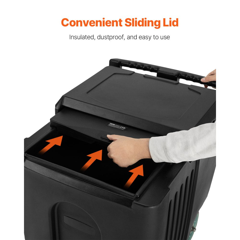 IBBA125LB - 125 lbs Commercial Ice Bin with 24-Hour Cooling & Wheels