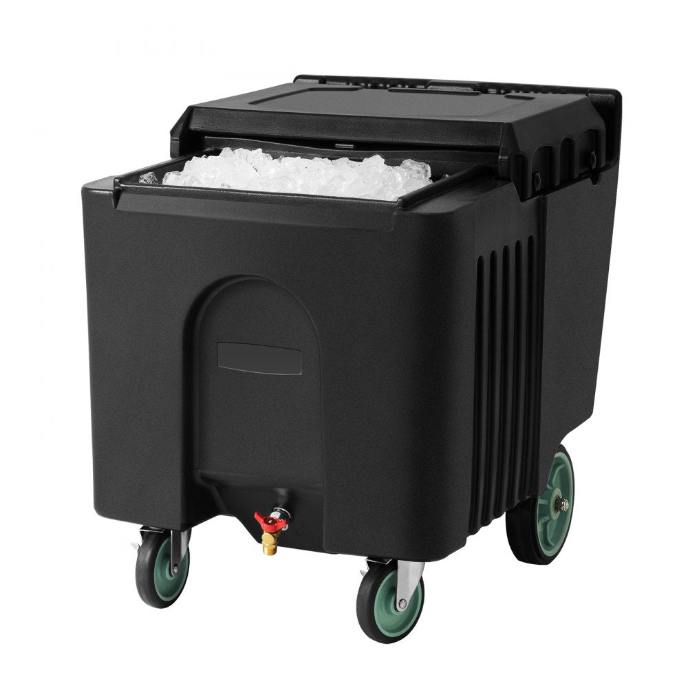 IBBA125LB - 125 lbs Commercial Ice Bin with 24-Hour Cooling & Wheels