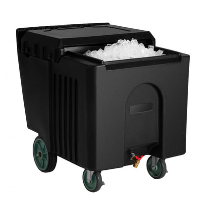 IBBA125LB - 125 lbs Commercial Ice Bin with 24-Hour Cooling & Wheels