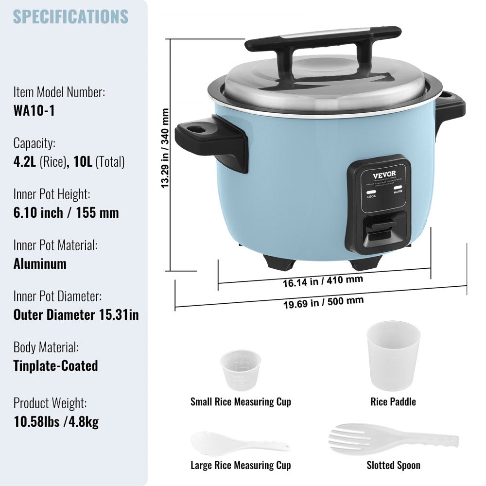 WA13-1 - 13L Non-Stick Rice Cooker for 60 Cups, Easy Clean