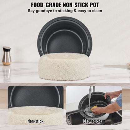 WA8-1 - 8L Rice Cooker for 40 Cups with Non-Stick Aluminum Pot