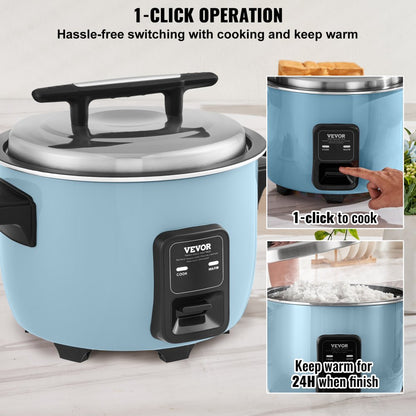 WA8-1 - 8L Rice Cooker for 40 Cups with Non-Stick Aluminum Pot