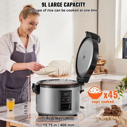 X901 - 9L Non-Stick Rice Cooker for 30-40 People, Easy to Clean