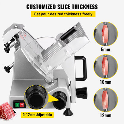 JK-220A - 200W Electric Meat Slicer with Adjustable Thickness up to 0.47"