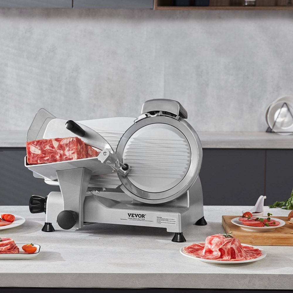 1A-CS110 - 10" Stainless Steel Electric Meat Slicer with Adjustable Thickness