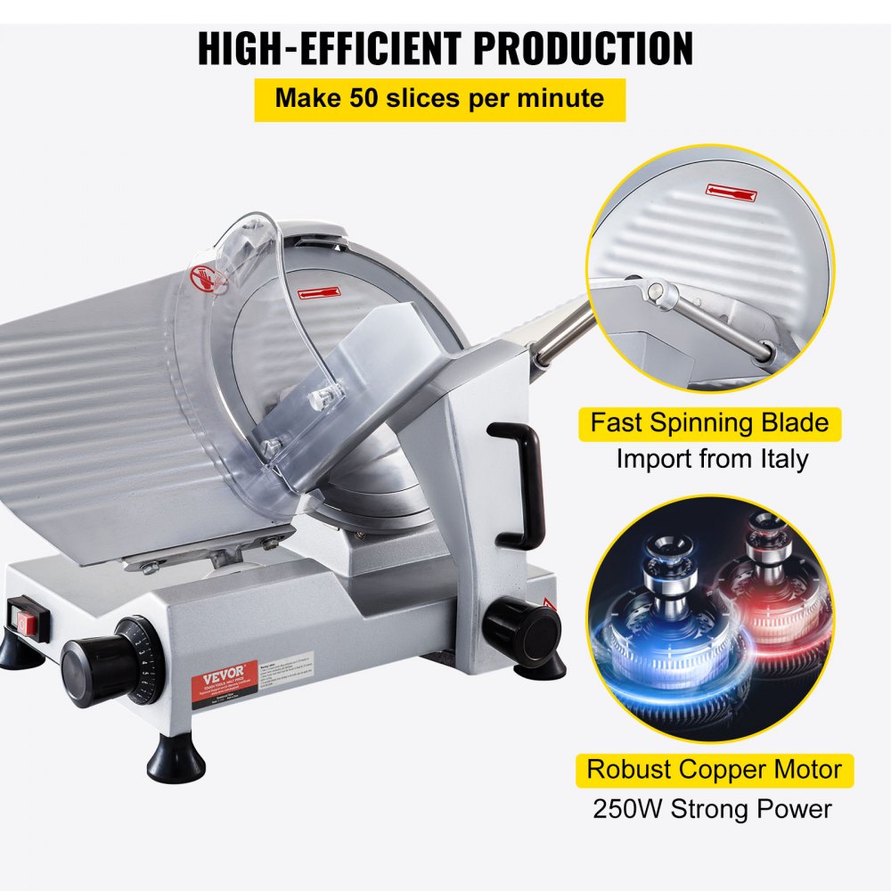 JK-300A - 12-Inch Carbon Steel Electric Meat Slicer with 320W Motor