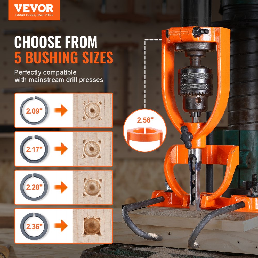 DPA65 - Heavy-Duty Mortising Attachment for Various Drill Presses