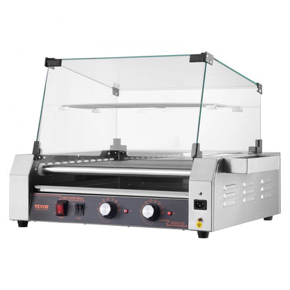 US - Commercial-Grade 30 Hot Dog Roller with Dual Temp Control