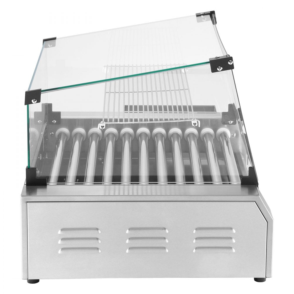 US - Commercial-Grade 30 Hot Dog Roller with Dual Temp Control