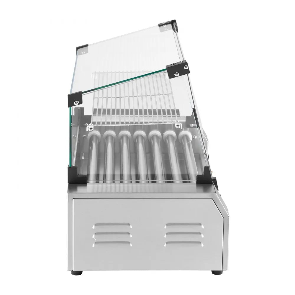 ASQ007 - Commercial 18 Hot Dog Roller Grill with 482°F Adjustable Temperature