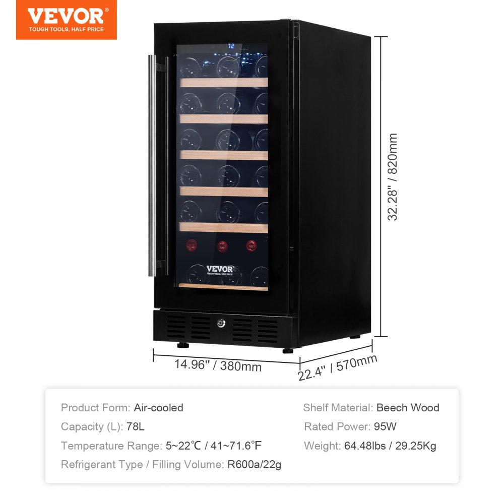 JC-79WD - Compact 30-Bottle Wine Cooler, Built-in or Freestanding Design